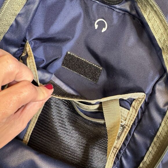 L.L. Bean Deluxe Book Pack Backpack Navy 37L 103372 Camp Ozark Logo - Picture 9 of 14